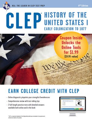 cover image of CLEP History of the United States I w/Online Practice Exams